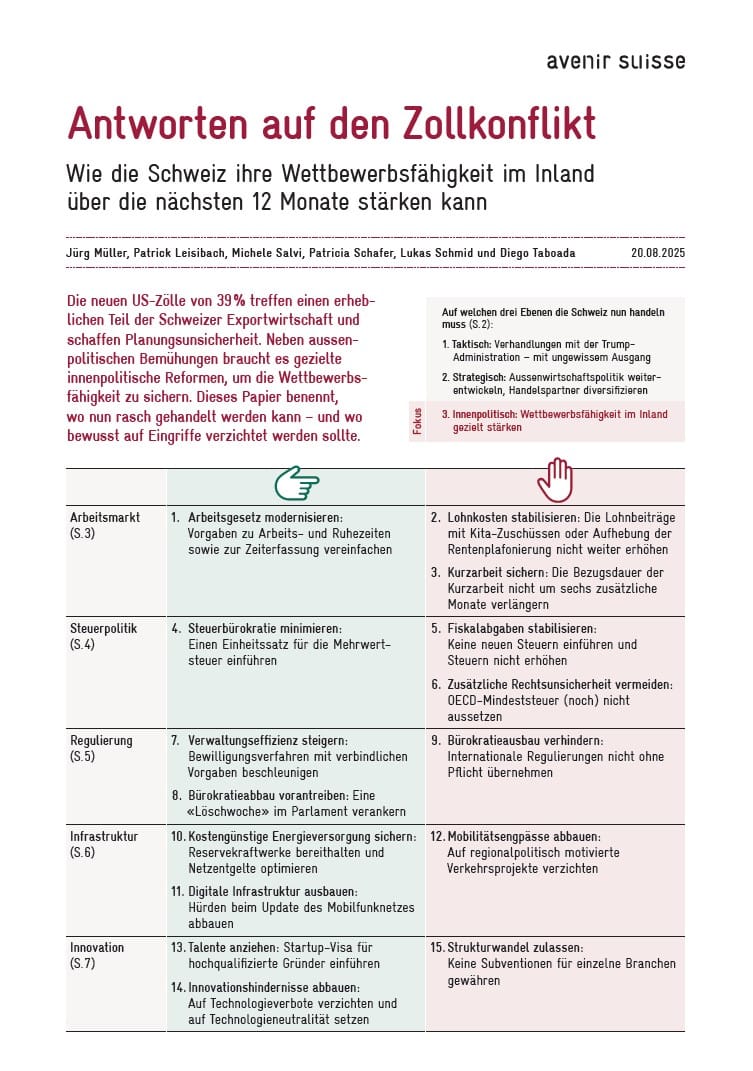 Ein Fitnessprogramm als Antwort auf den Zollschock