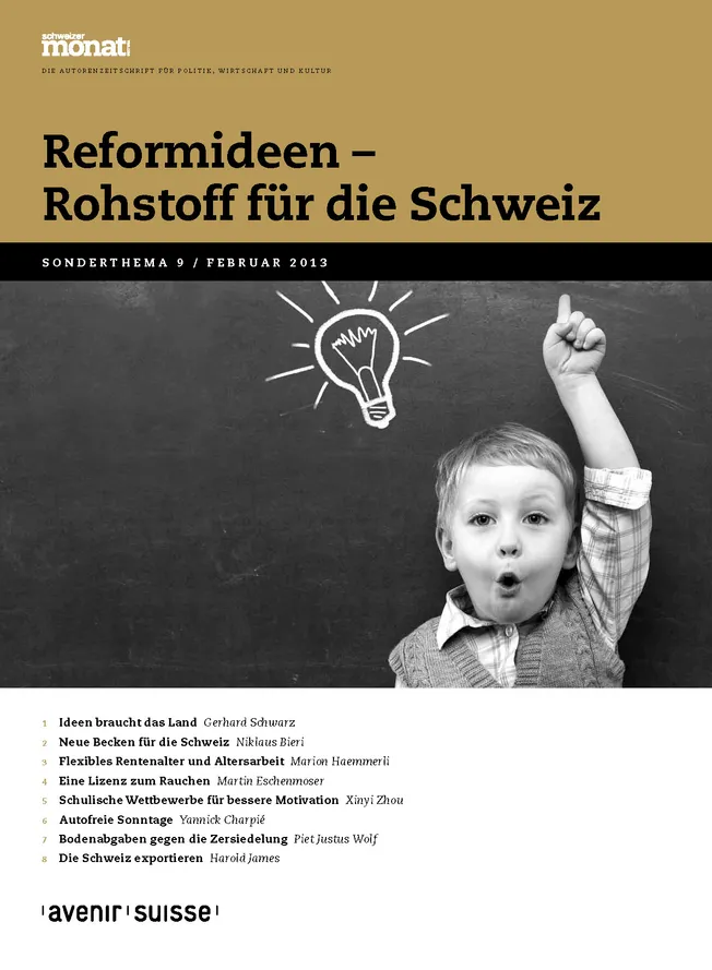 Cover: Reformideen - Rohstoff für die Schweiz