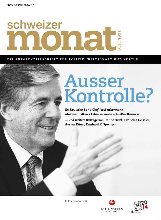 Cover: Ausser Kontrolle?